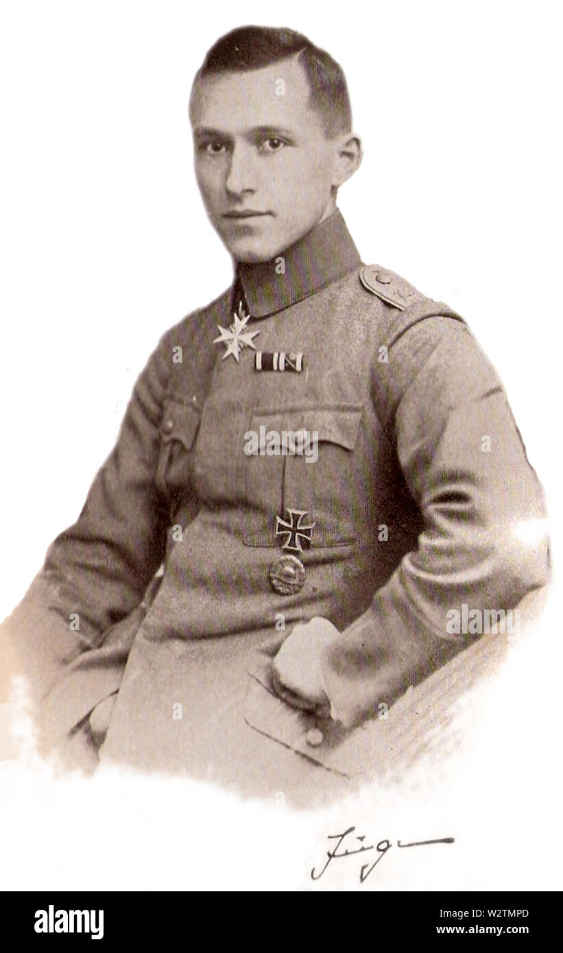 Ernst Jünger im Ersten Weltkrieg einheitliche vom Sturm aus Stahl 1922 Stockfoto