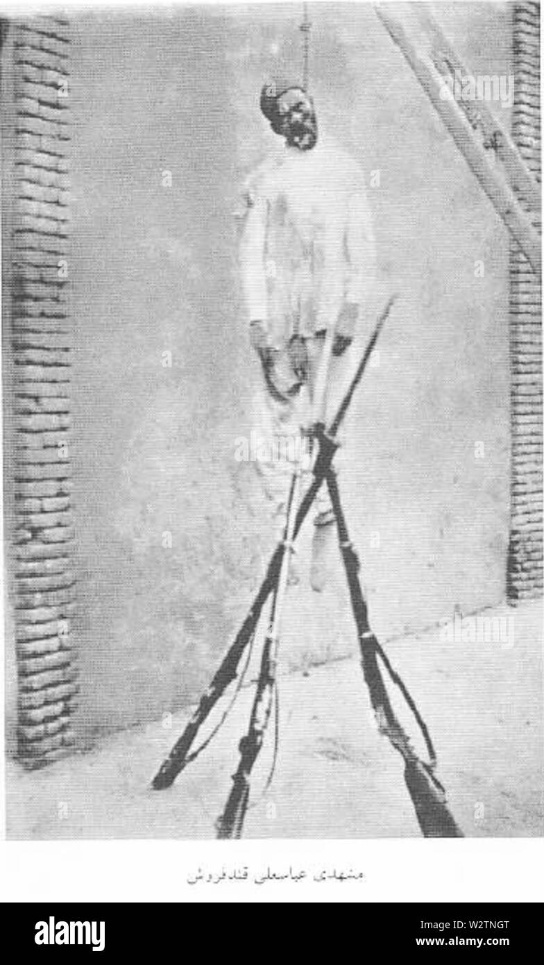 Ausführung von Mashdi Abasali Ghandforosh, der russischen Besetzung von Täbris, 1911 Stockfoto