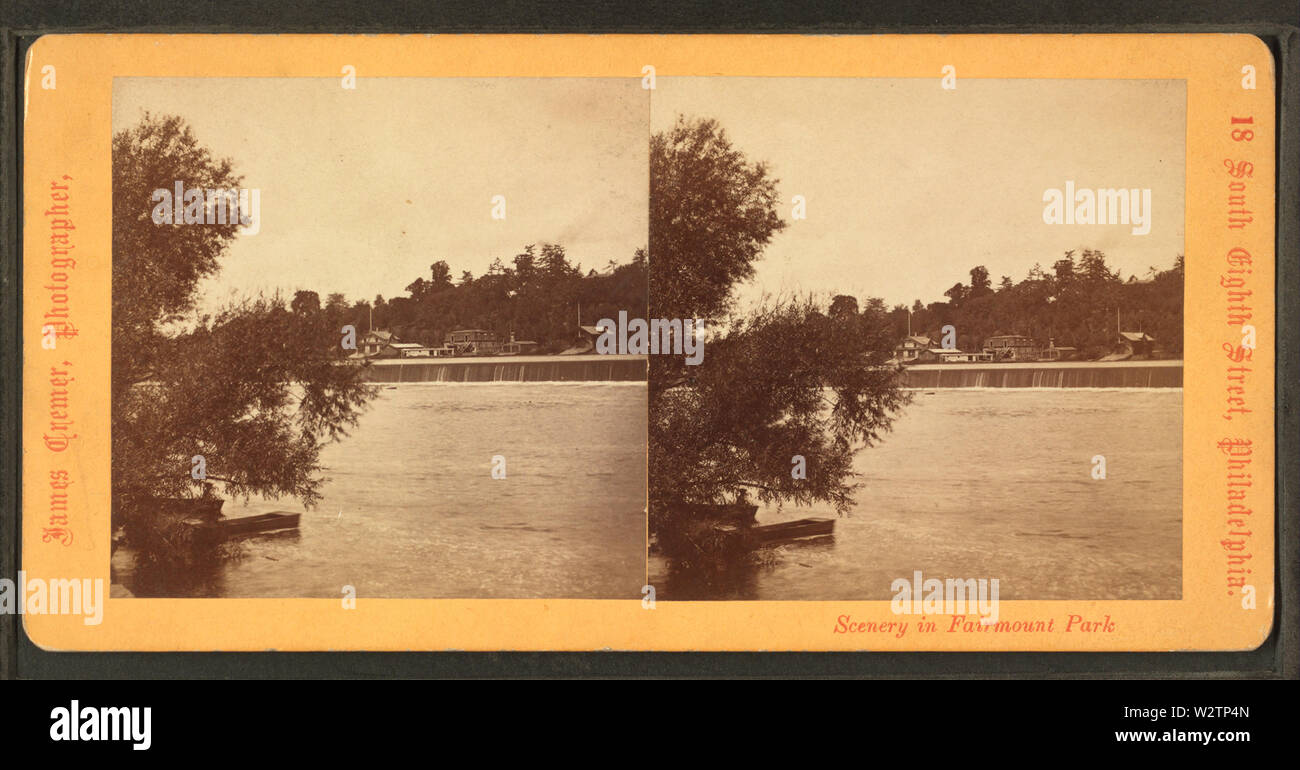 Fairmount Damm von Cremer, James, 1821-1893 Stockfoto