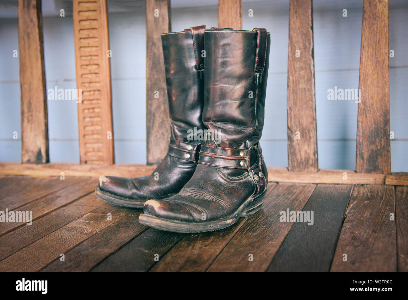 Cowboystiefel/amerikanischen Wilden Westen retro Cowboy rodeo Paar ...