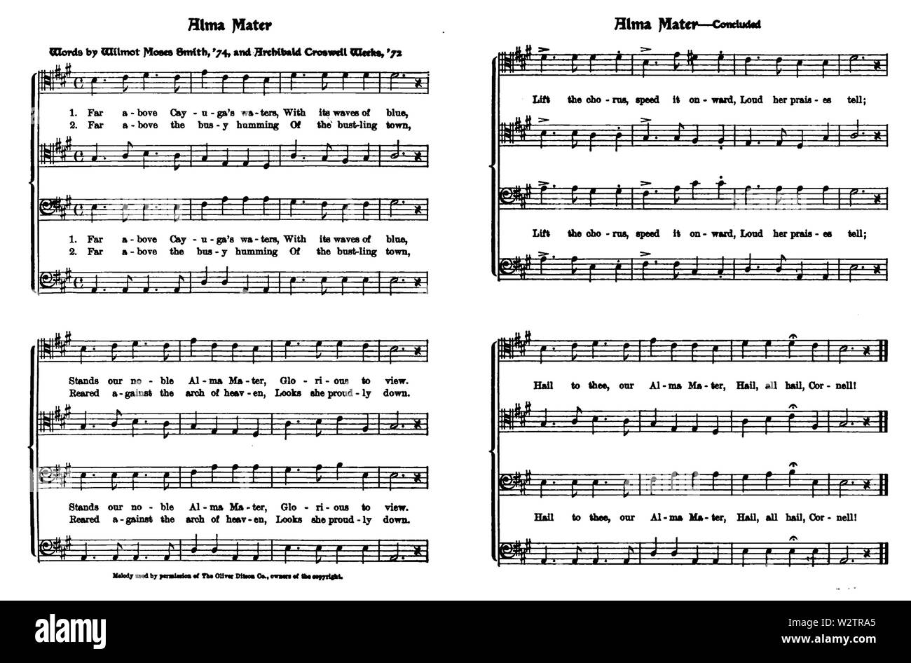 Weit über Cayuga Wasser 1906 Stockfoto