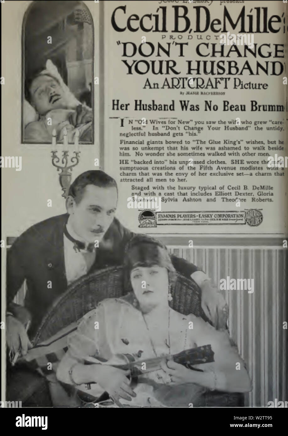 Film täglich 1919 Cecil B DeMille Nicht ändern Ihr Mann Stockfoto
