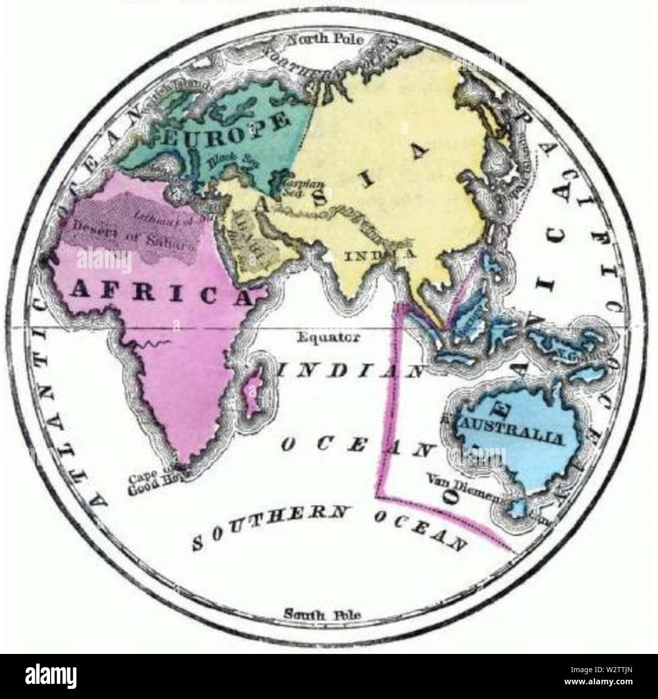 Erste Lektion in Geographie Bild 12. Stockfoto