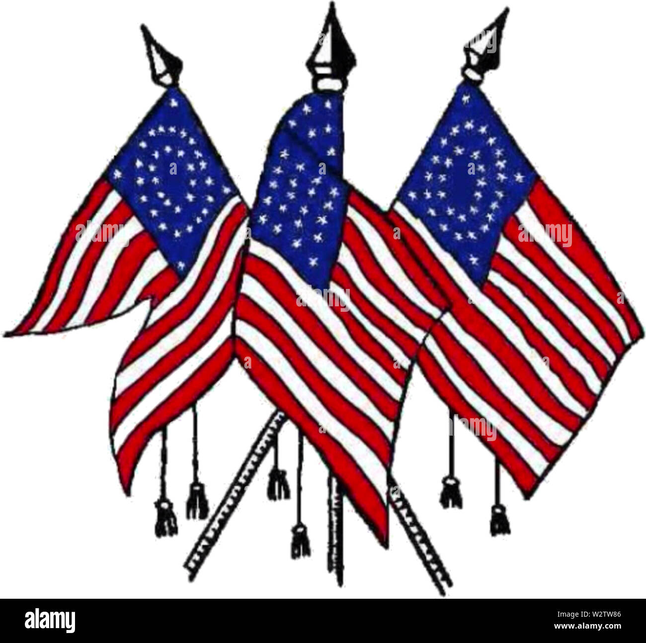 Flagge der Vereinigten Staaten von Amerika im Amerikanischen Bürgerkrieg Stockfoto