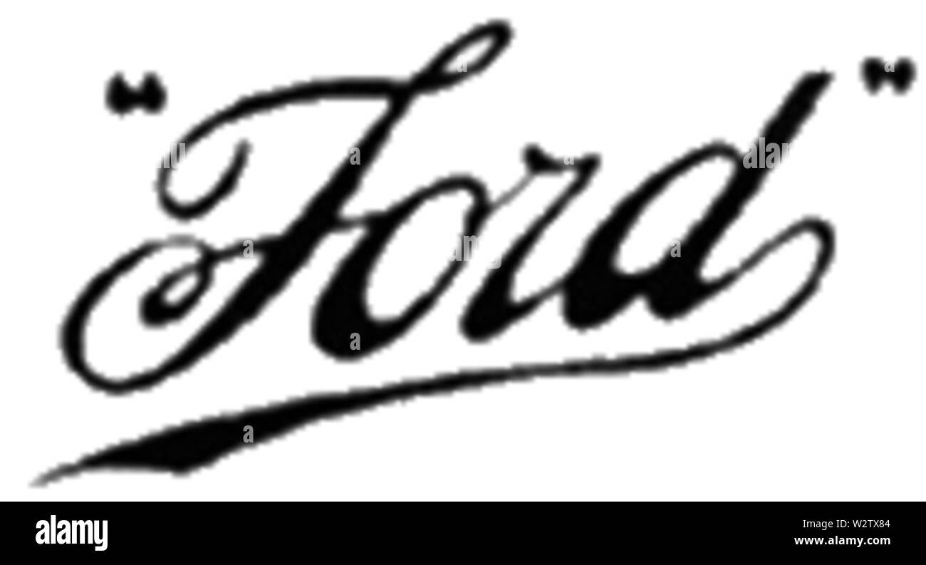 Ford Logo 1909 Stockfoto