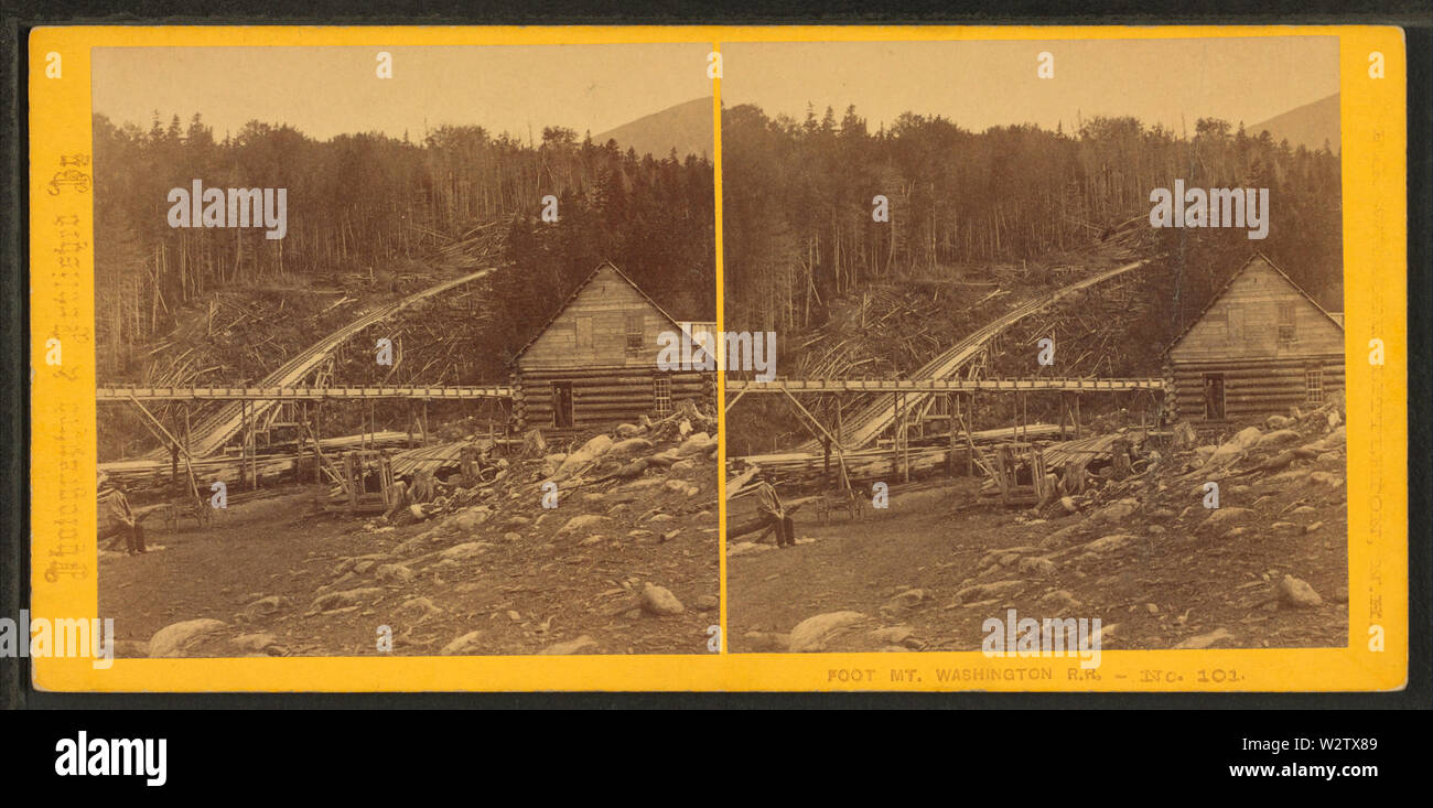 Fuß, Mt Washington RR, von Robert N Dennis Sammlung von stereoskopische Ansichten Stockfoto