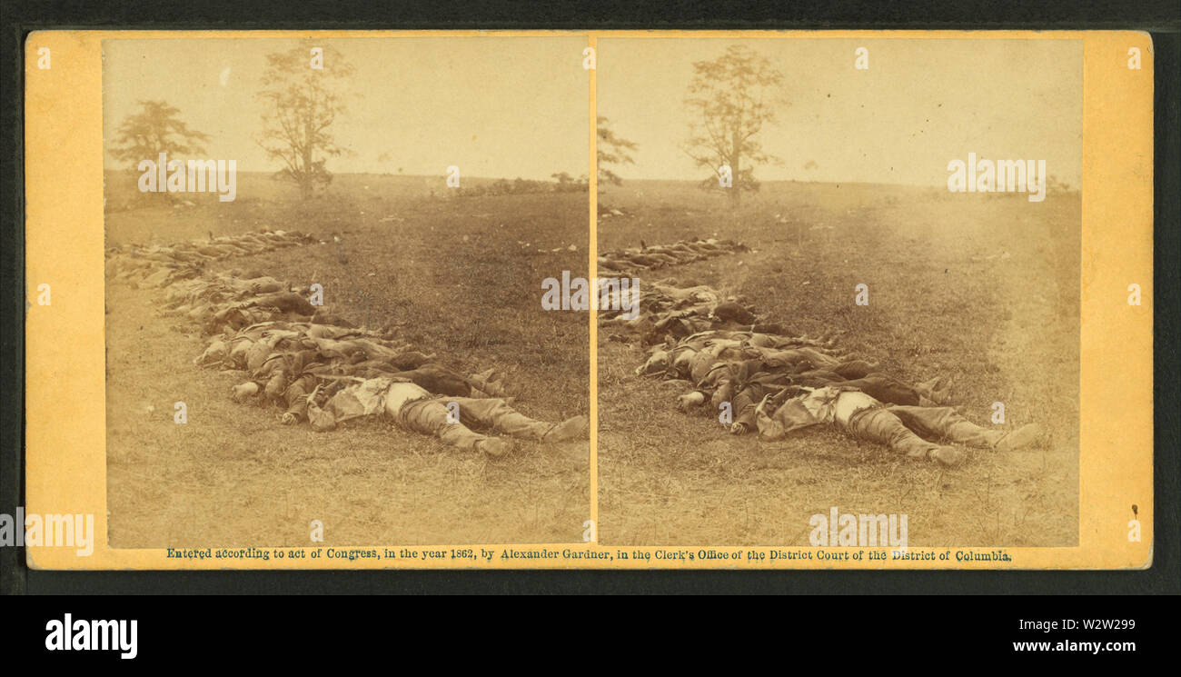 Versammelten sich zur Beerdigung, nach der Schlacht von Antietam, von Gardner, Alexander, 1821-1882 Stockfoto