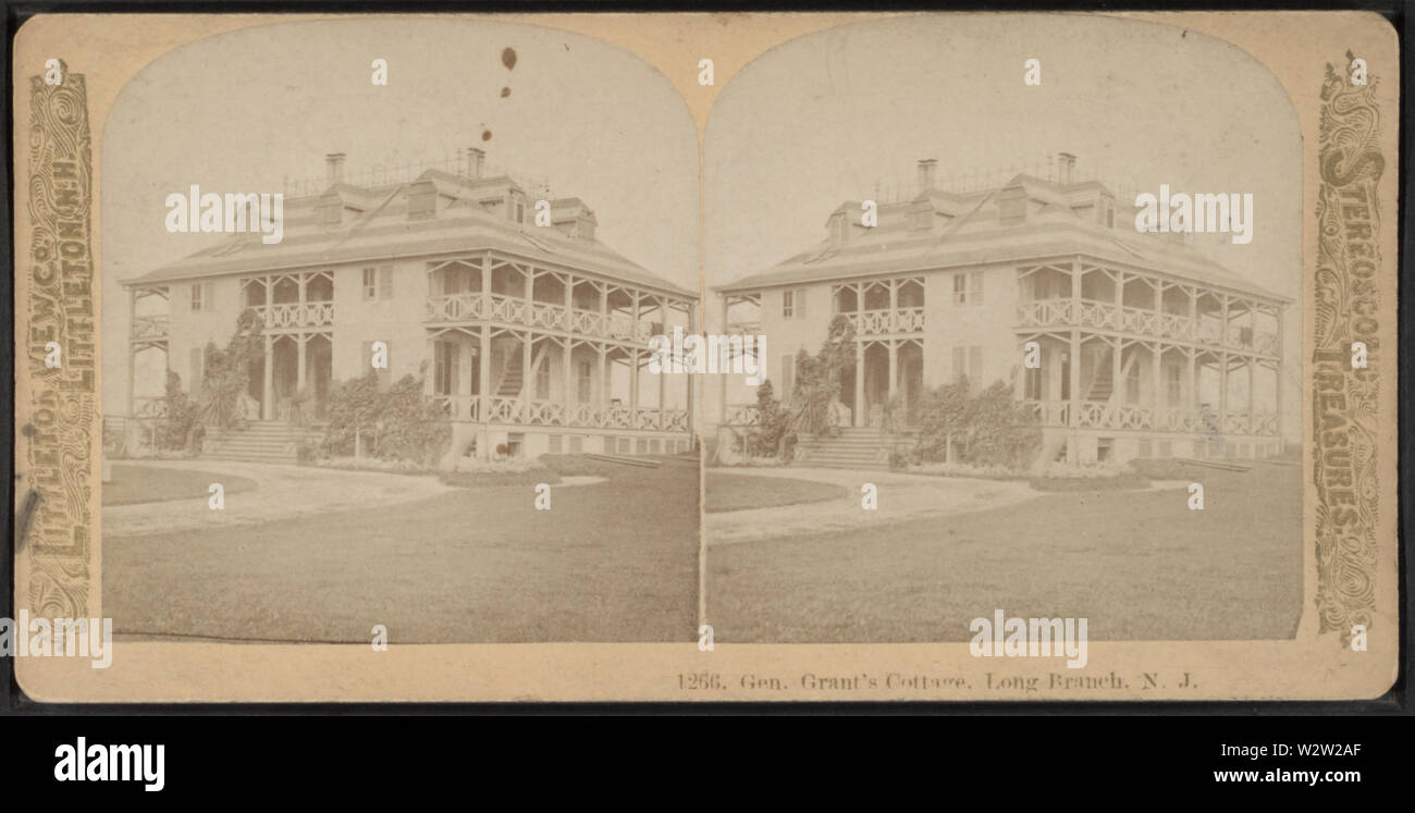 Der Gen gewähren Cottage, Long Branch, New Jersey, Robert N Dennis Sammlung von stereoskopische Ansichten 2. Stockfoto
