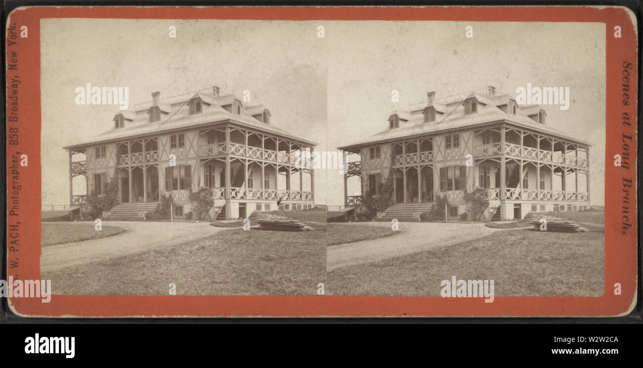 Der Gen gewähren Cottage, Long Branch, New Jersey, Robert N Dennis Sammlung von stereoskopische Ansichten 8. Stockfoto
