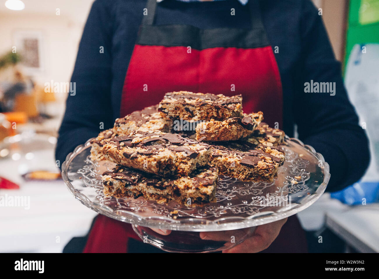 Frisch zubereitete vegane Bio-Lebensmittel. Stockfoto