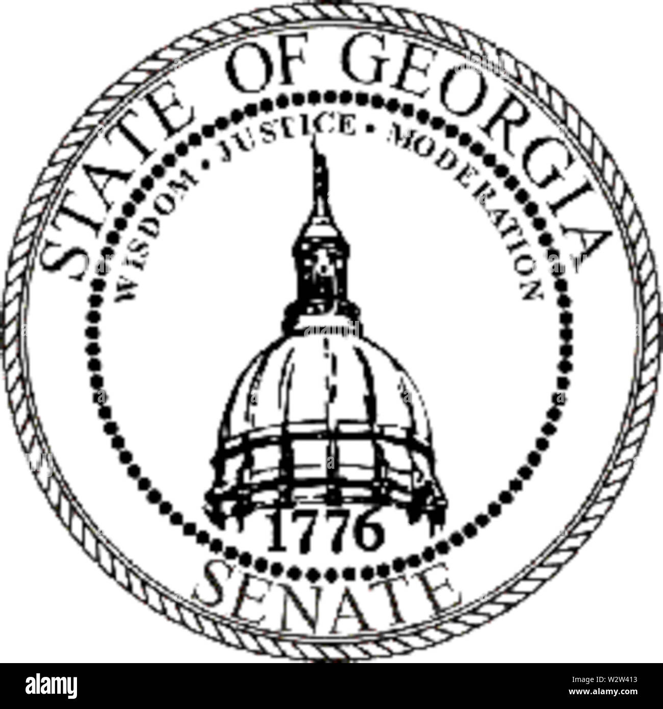 Georgia State Senat Dichtung Stockfoto