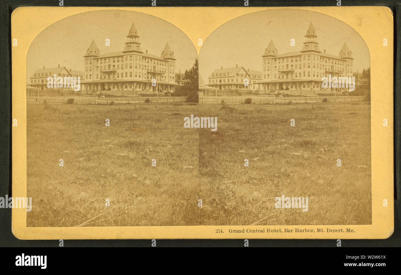 Grand Central Hotel, Bar Harbor, Mt Wüste, Me, von Kilburn, B W (Benjamin West), 1827-1909 Stockfoto