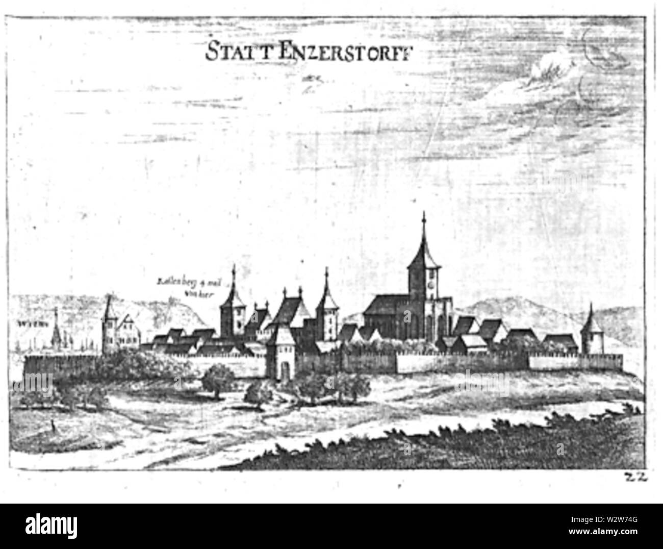 Gross-Enserzerdorf, Niederösterreich Georg Mätthaus Vischer Stockfoto