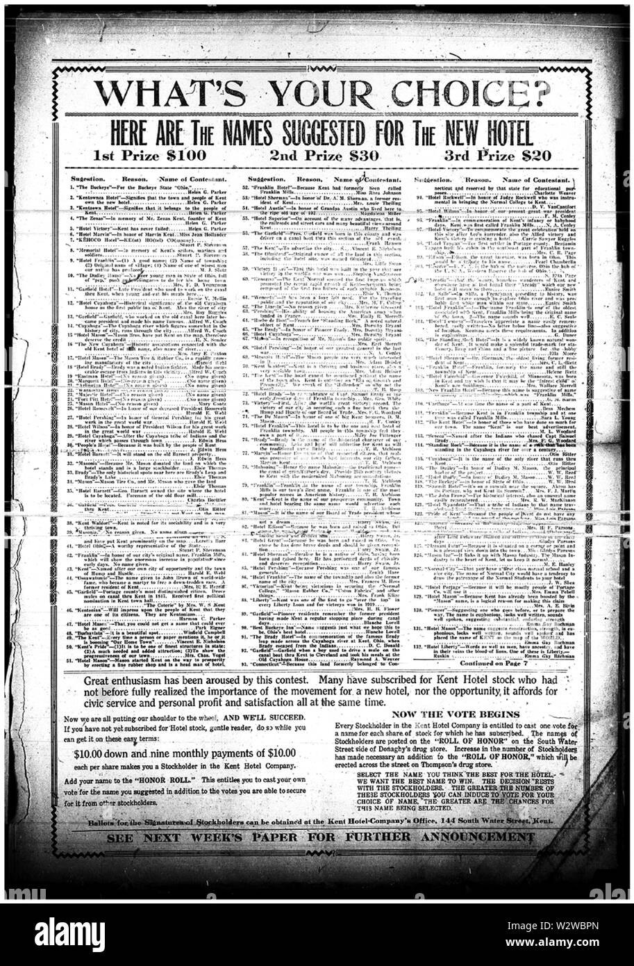 Hotel Franklin Benennung Stockfoto