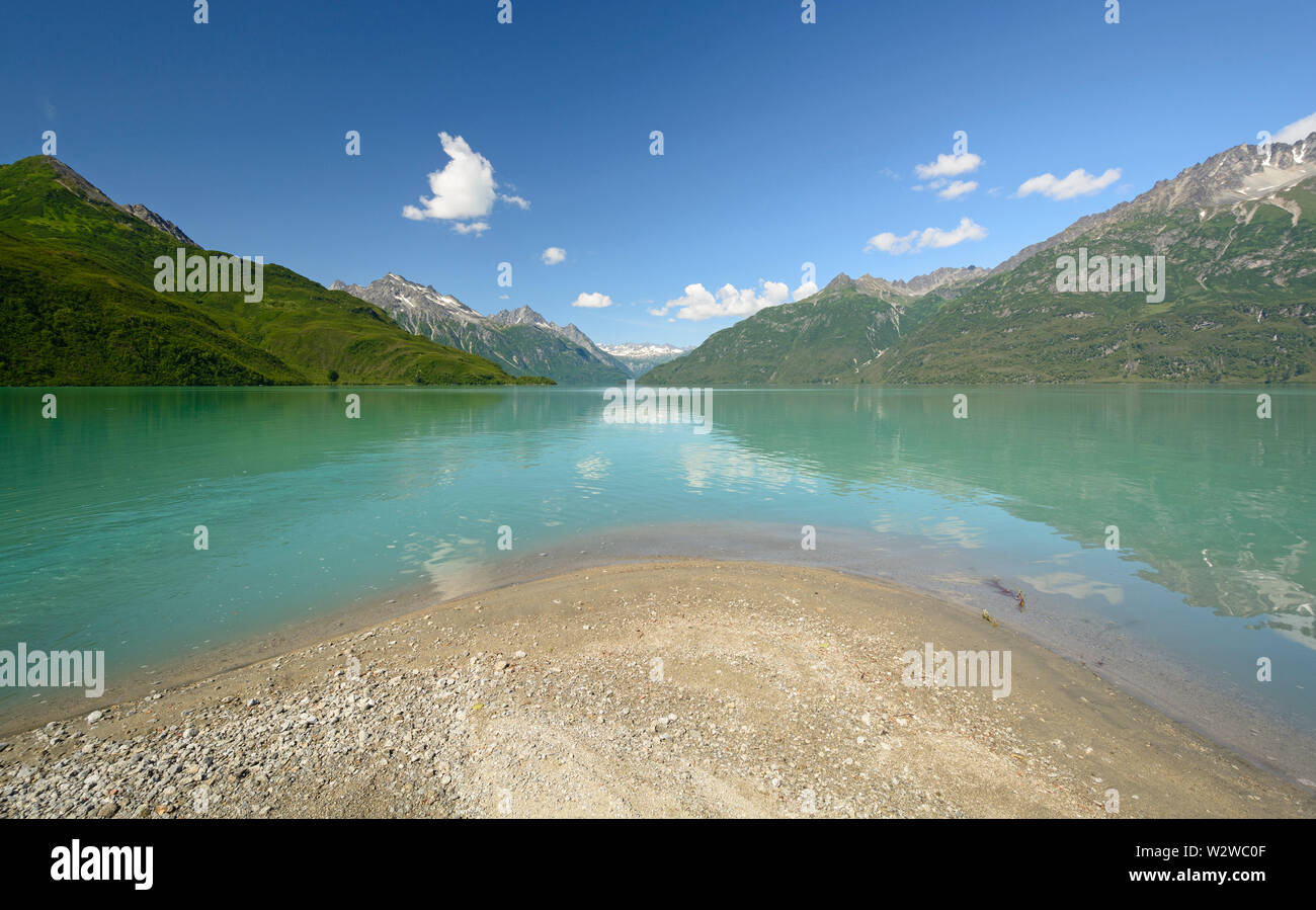 Crescent Lake in der Wildnis des Lake Clark National Park in Alaska Stockfoto