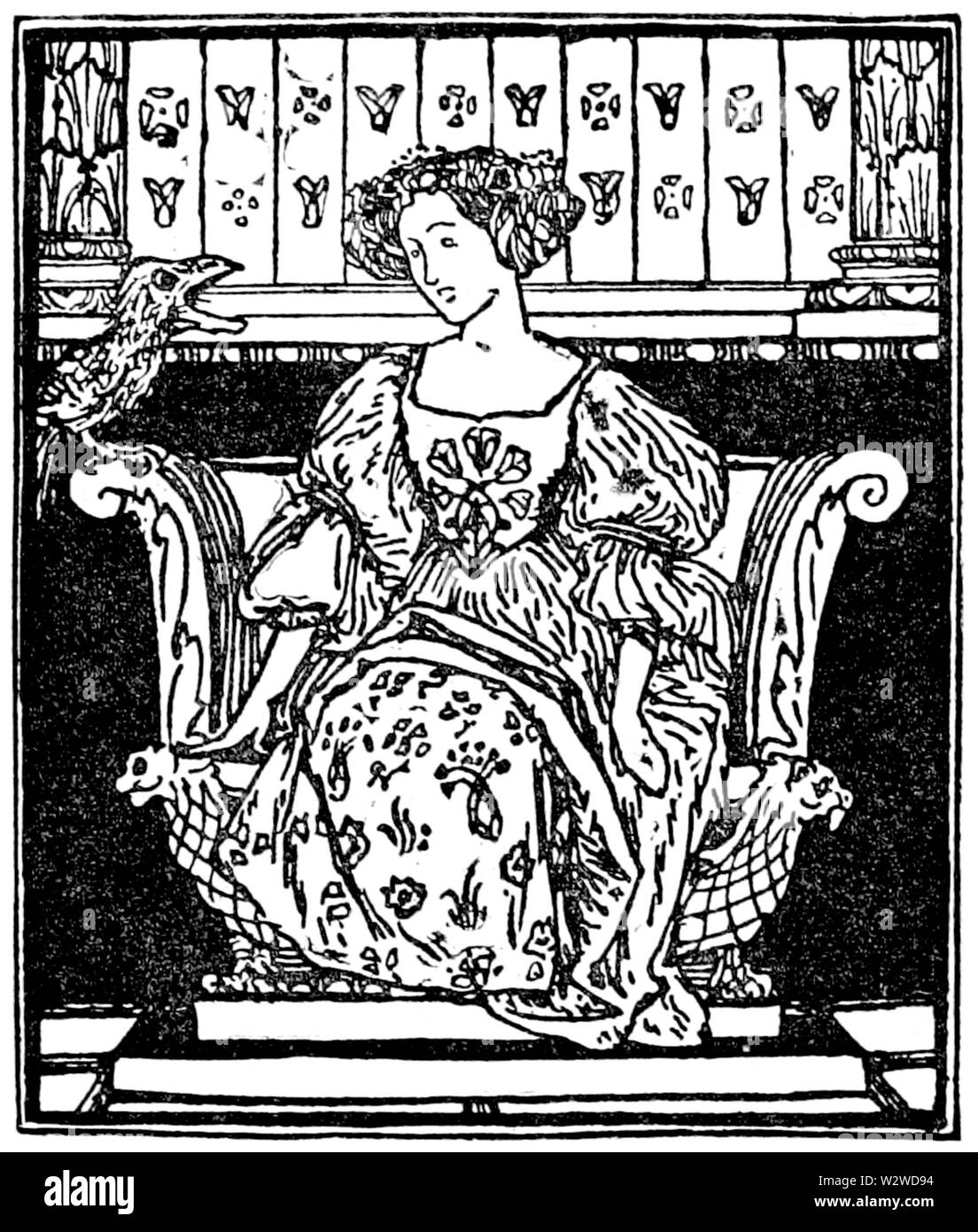 Abbildung auf Seite 106 im Grimmschen Hausmärchen (Edwardes, Bell) Stockfoto