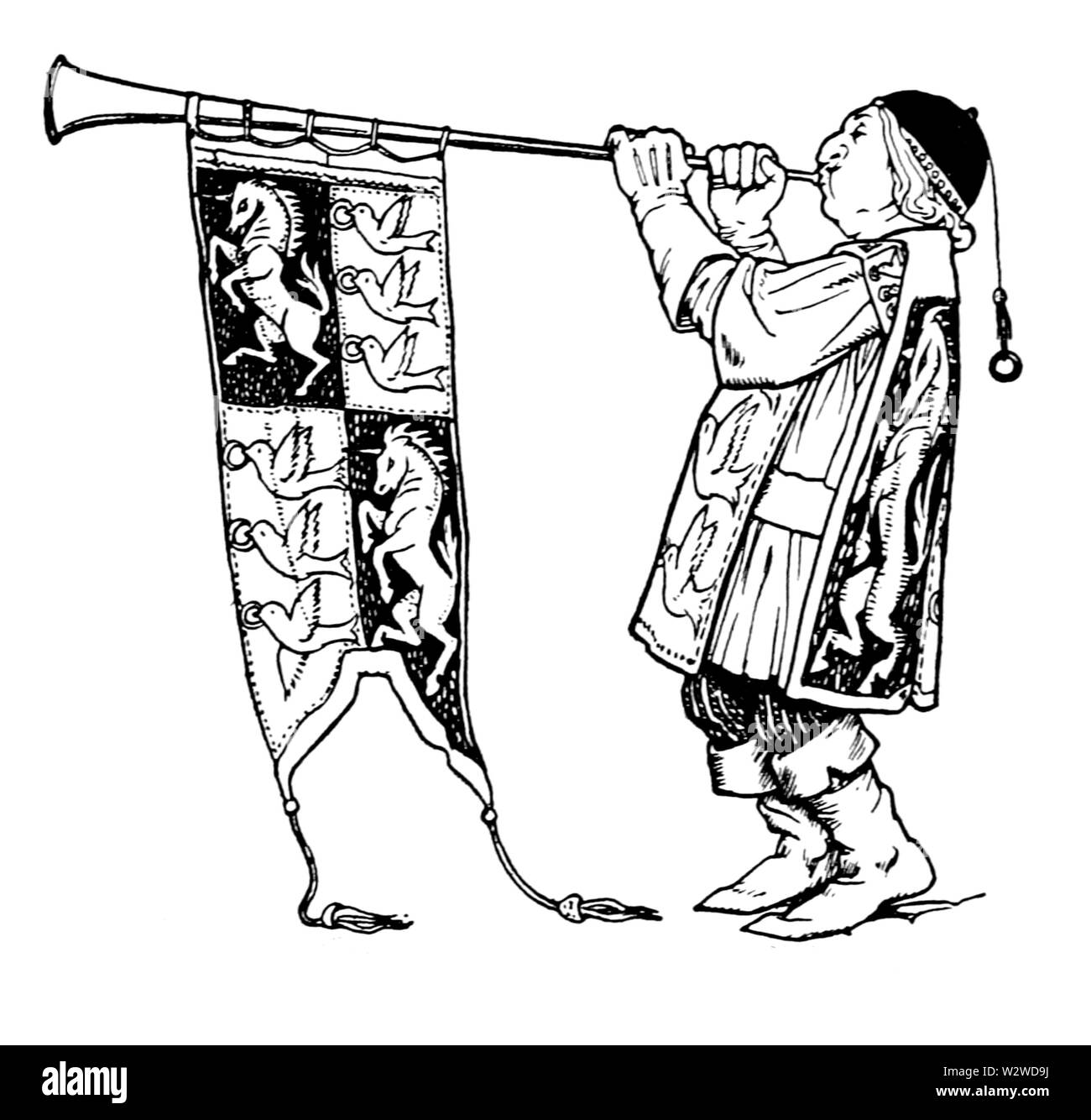 Abbildung auf Seite 1 in Europa Märchen Buch Stockfoto