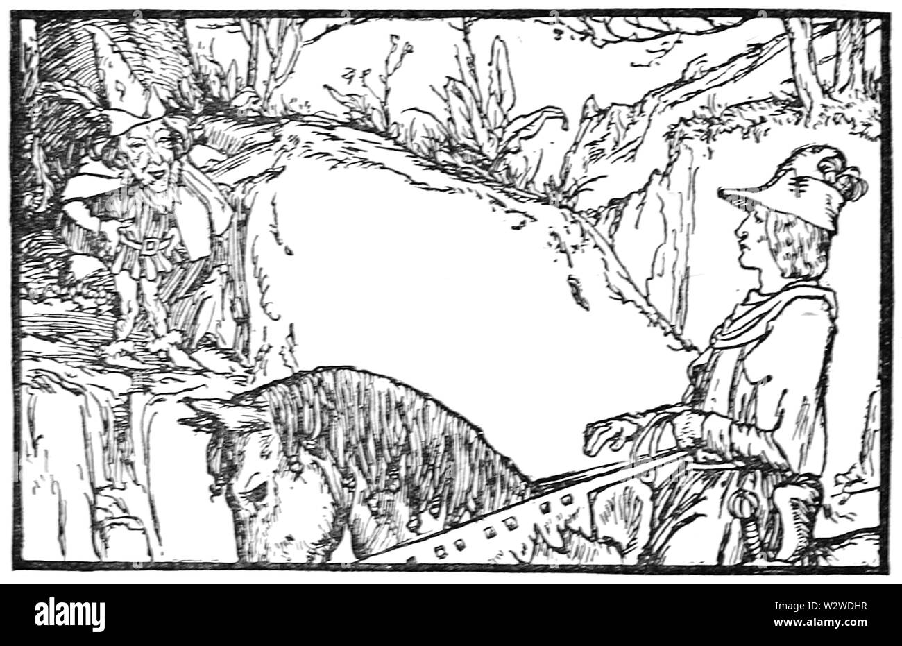 Abbildung auf Seite 258 im Grimmschen Hausmärchen (Edwardes, Bell) Stockfoto