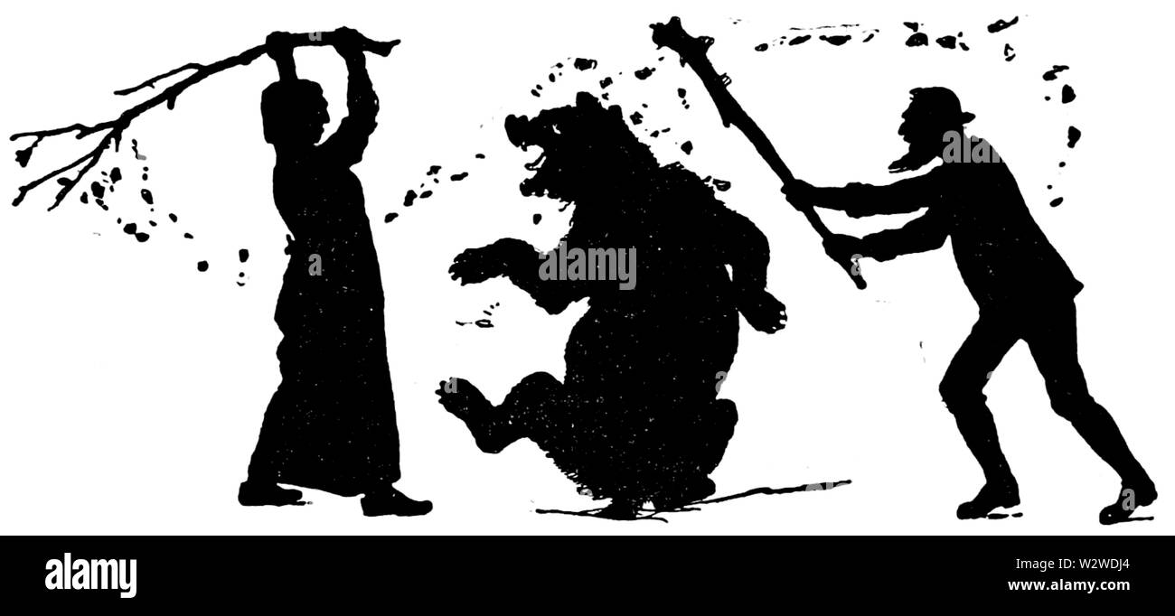 Abbildung auf Seite 45 in Europa Märchen Buch Stockfoto