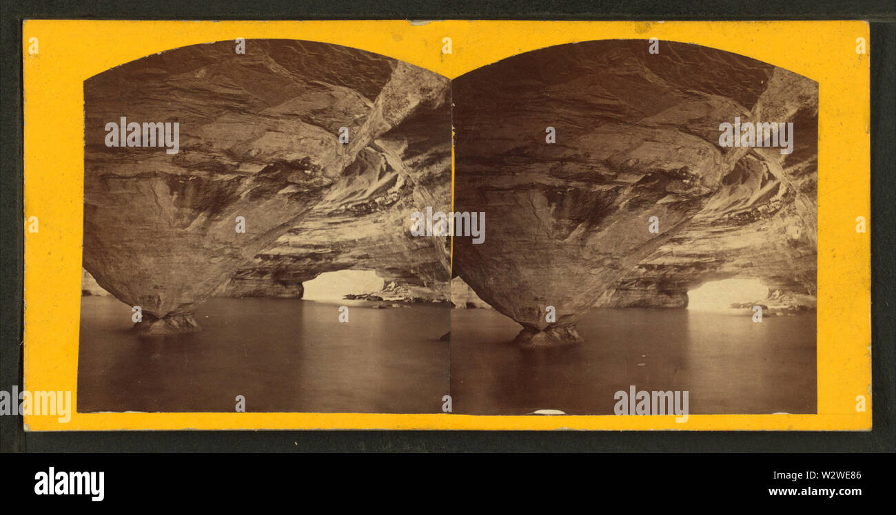 Unsterblich Vulkan, Große Portal, die dargestellten Felsen, von Robert N Dennis Sammlung von stereoskopische Ansichten Stockfoto