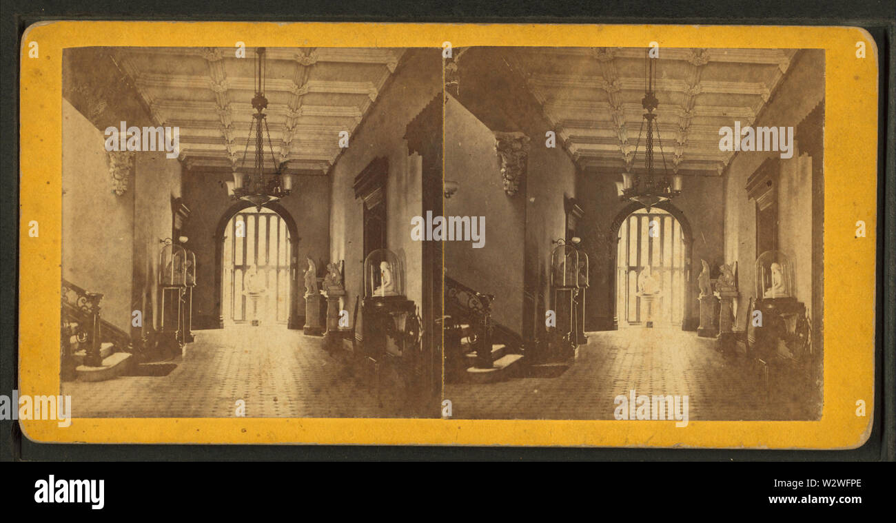 Innenraum von Charles Green Residence, von Wilson, J N (Jerome Nelson), 1827-1897 Stockfoto