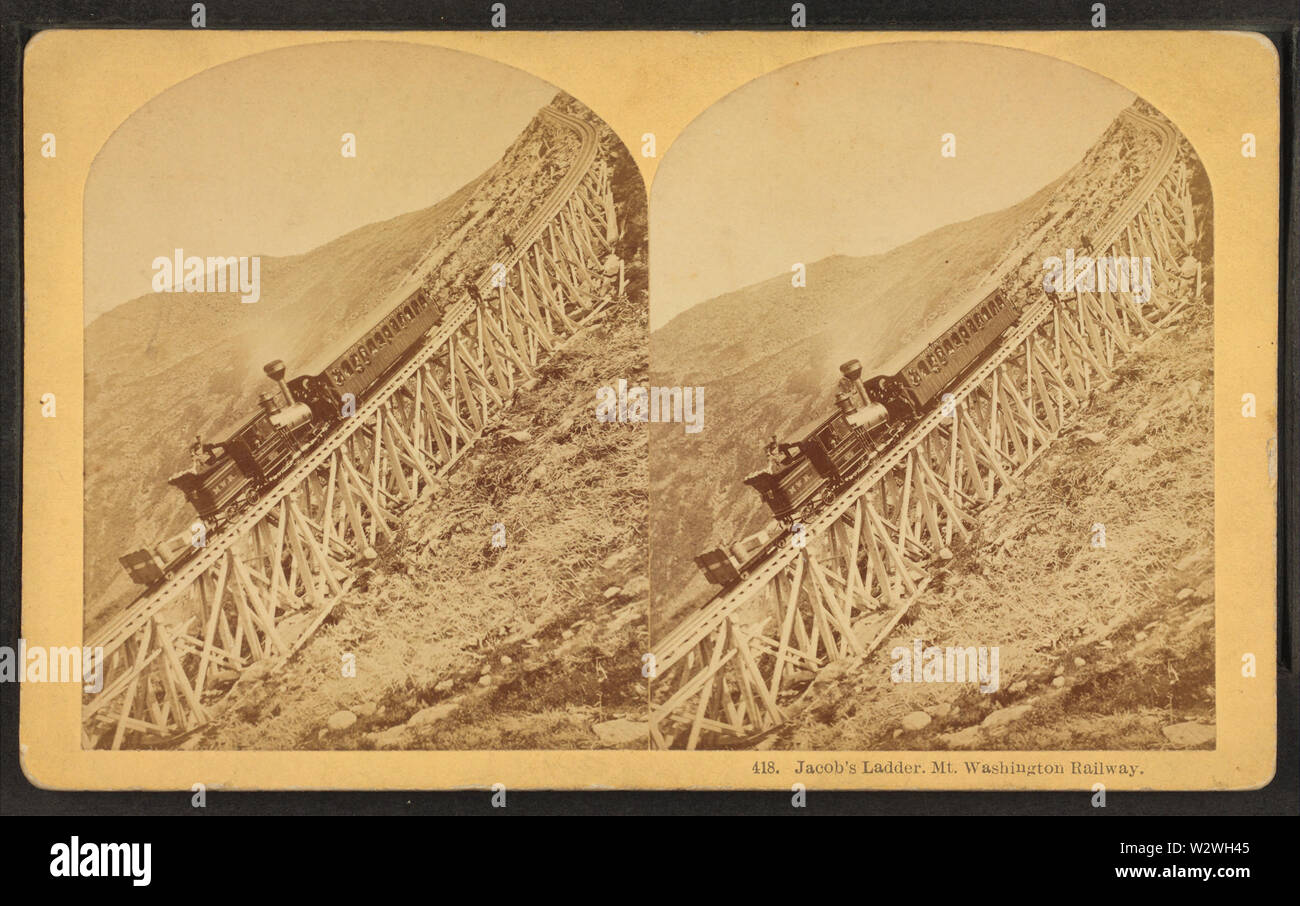 Jacob's Ladder, Mt Washington Railway, von Kilburn Brüder 15. Stockfoto
