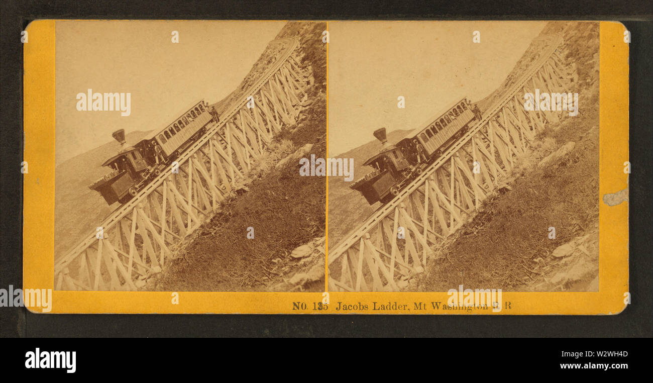 Jacob's Ladder, Mt Washington RR, von Kilburn Brüder 3. Stockfoto