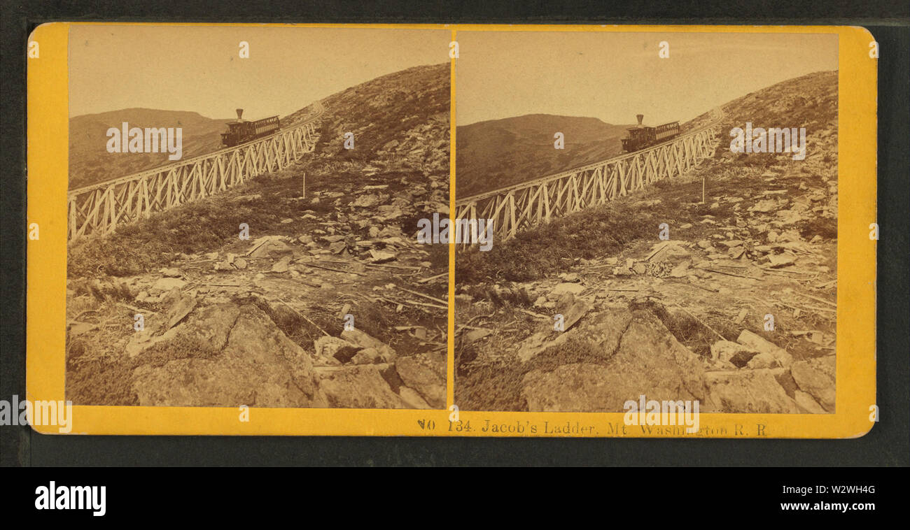 Jacob's Ladder, Mt Washington Railway, von Kilburn Brüder 3. Stockfoto