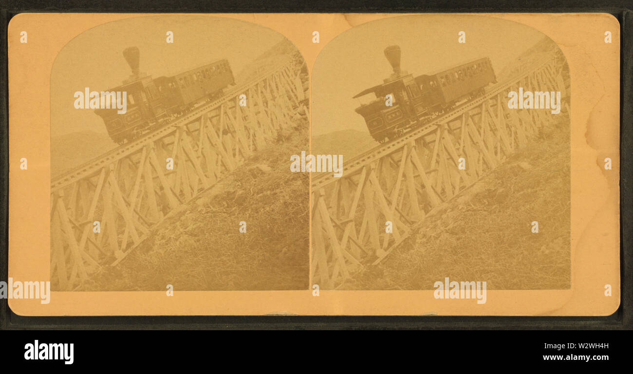 Jacob's Ladder, Mt Washington Rail Road, von Robert N Dennis Sammlung von stereoskopische Ansichten 2. Stockfoto
