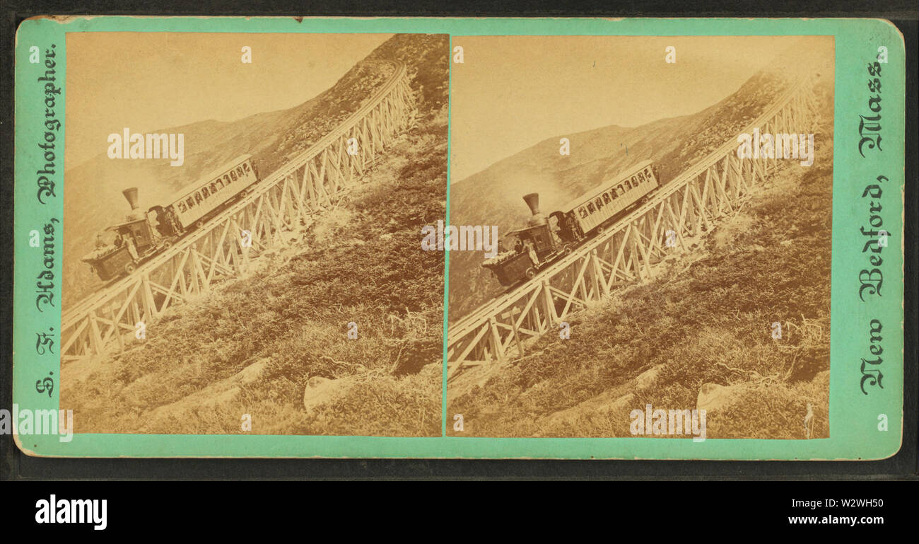 Jacob's Ladder, Mt Washington Railway, NH, Adams, S F, b 1844 2. Stockfoto