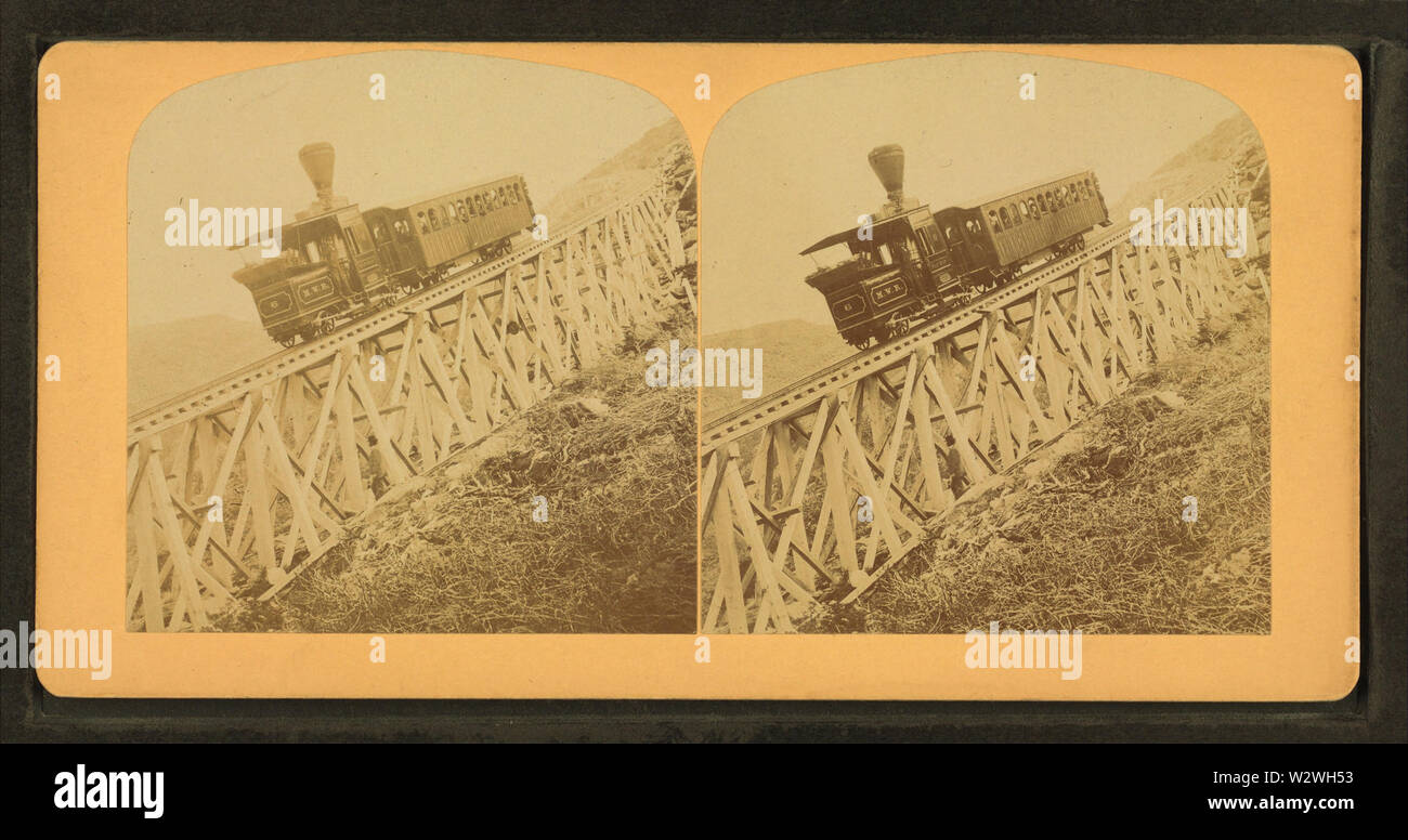 Jacob's Ladder, Mt Washington Rail Road, von Robert N Dennis Sammlung von stereoskopische Ansichten 5. Stockfoto