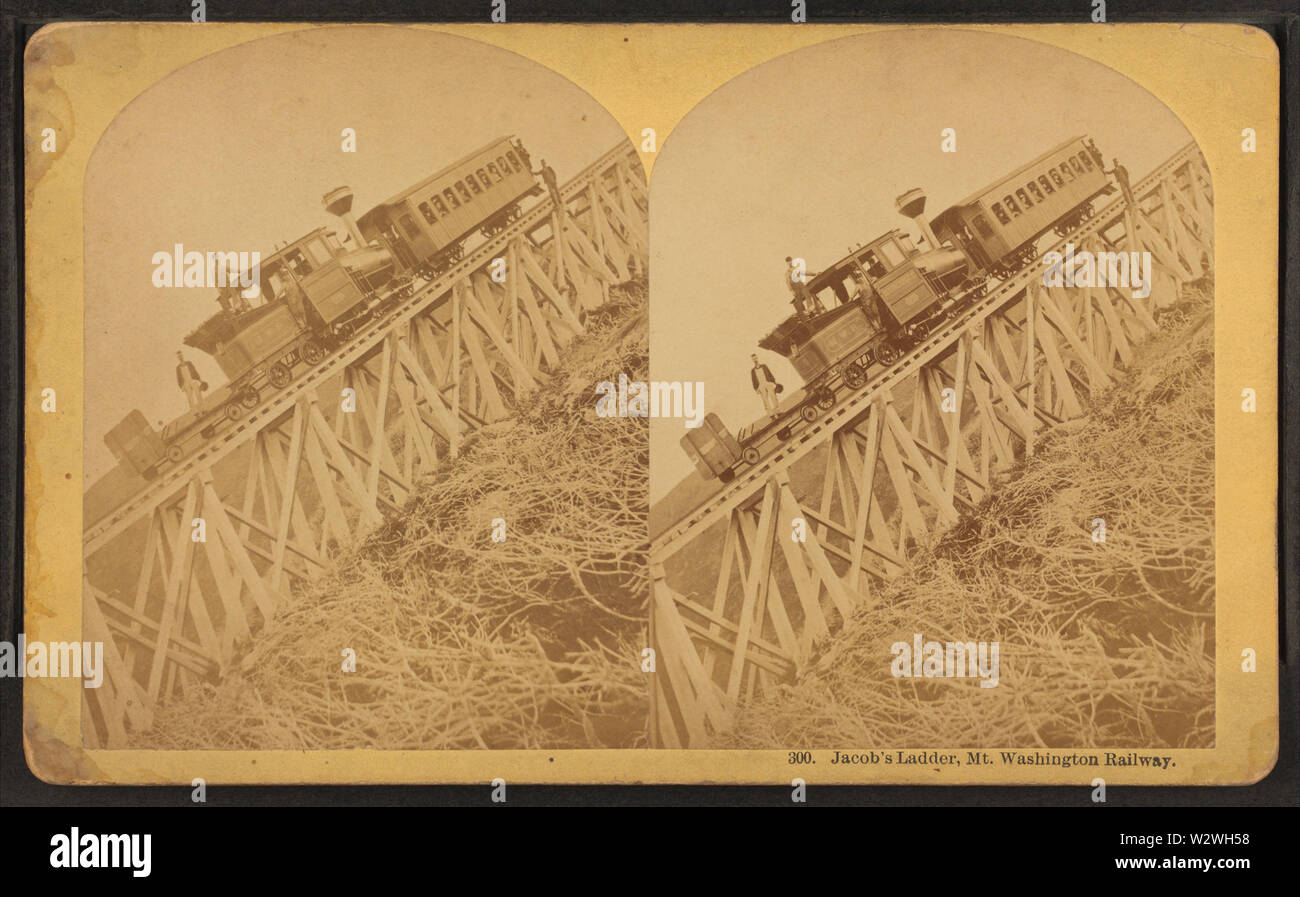 Jacob's Ladder, Mt Washington Railway, von Kilburn Brüder 14. Stockfoto