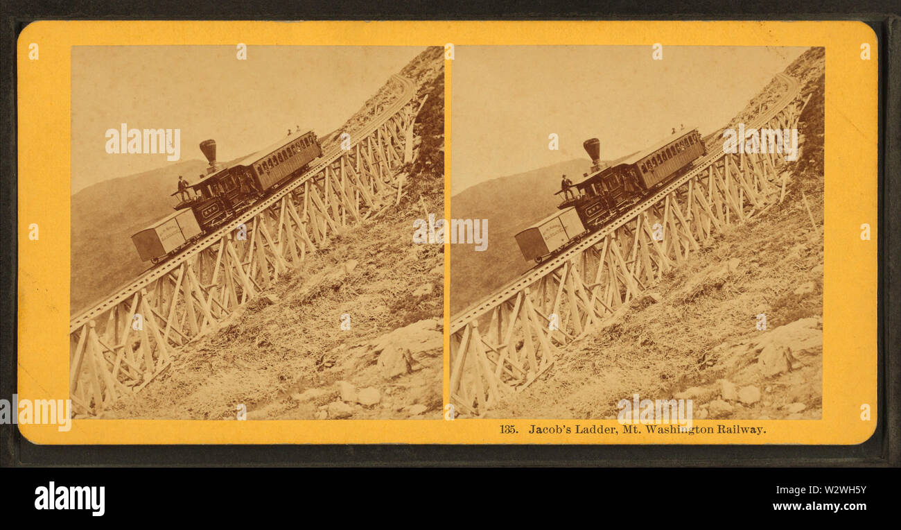 Jacob's Ladder, Mt Washington Railway, von Kilburn Brüder 8. Stockfoto