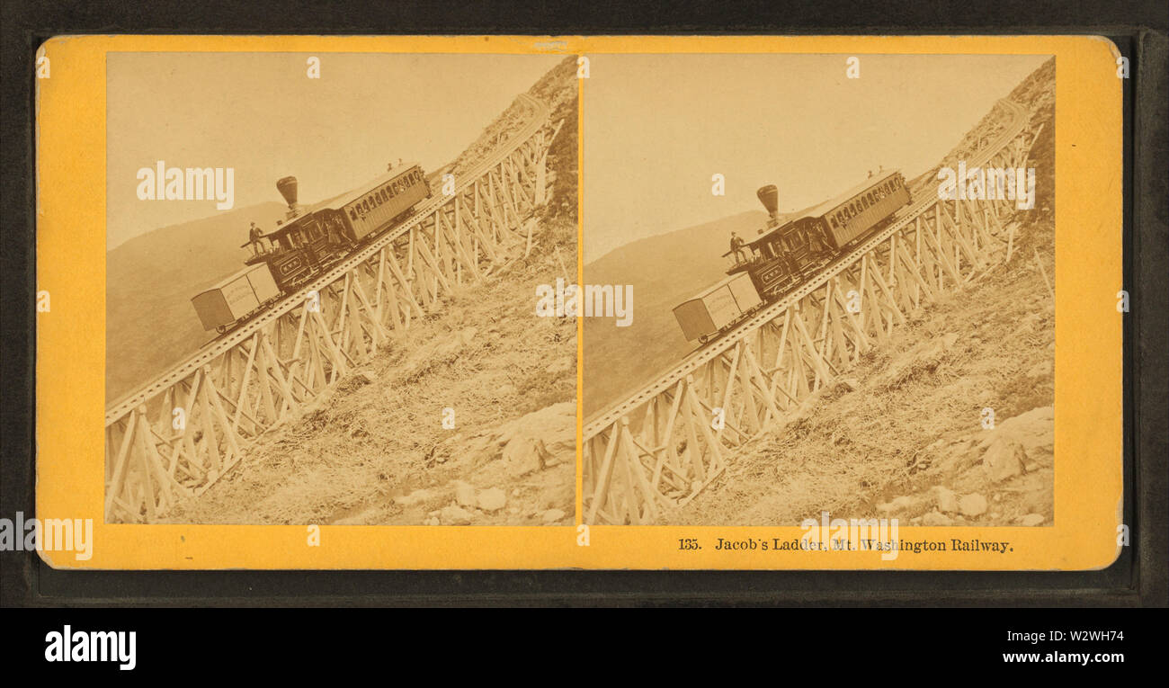 Jacob's Ladder, Mt Washington Railway, von Kilburn Brüder 9. Stockfoto