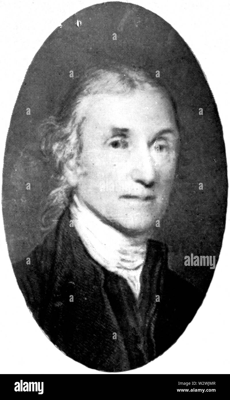 Joseph Priestley, Porträt, Schwarz und Weiß Stockfoto