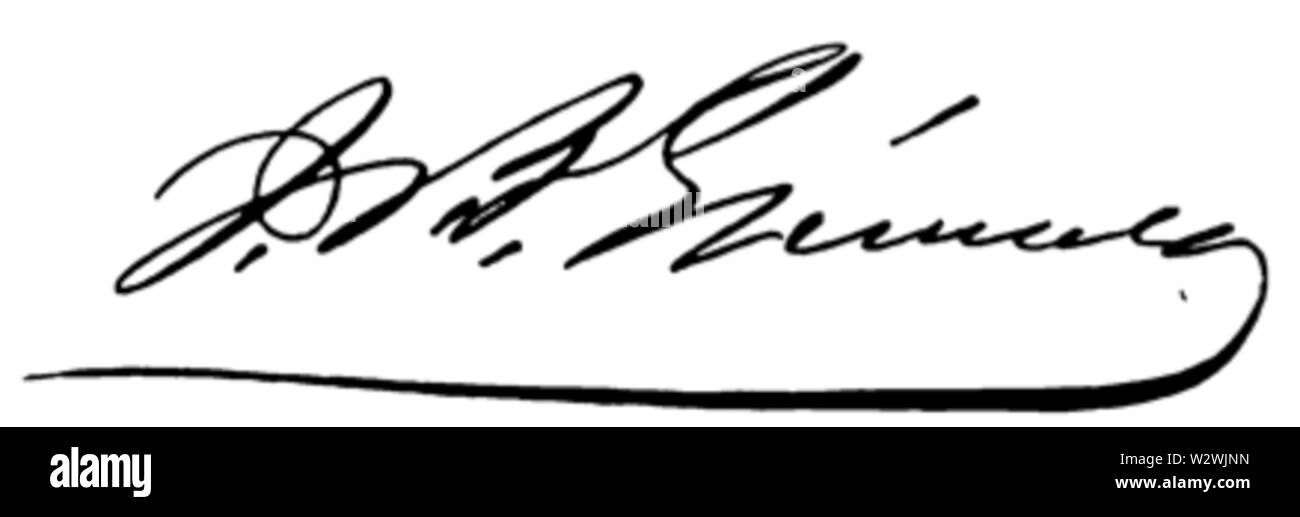 Josia Bushnell Grinnell (Unterschrift) Stockfoto