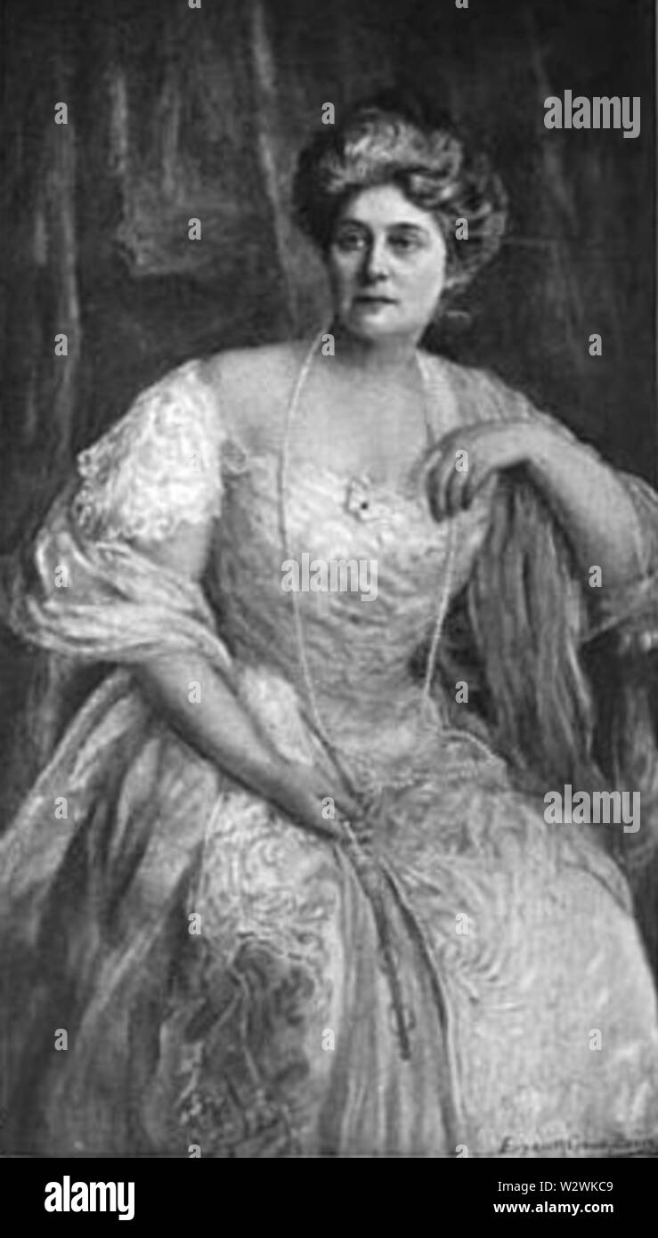 Lebensgroße Aquarelle Porträt von Frau James J Clarkson, von Elizabeth Gowdy Baker Stockfoto