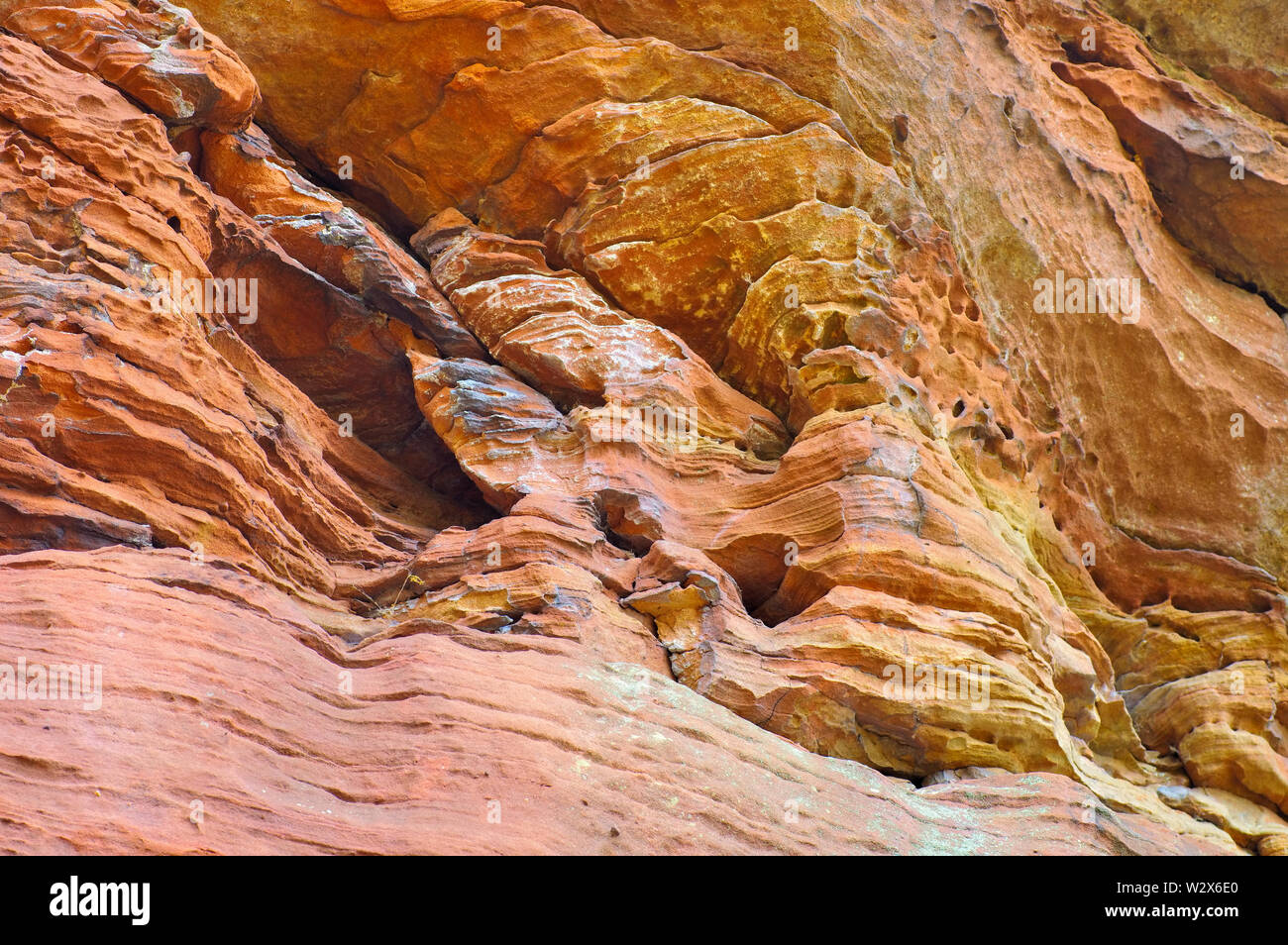 Felsen in Dahn Rockland in Deutschland, Hintergrund Stockfoto