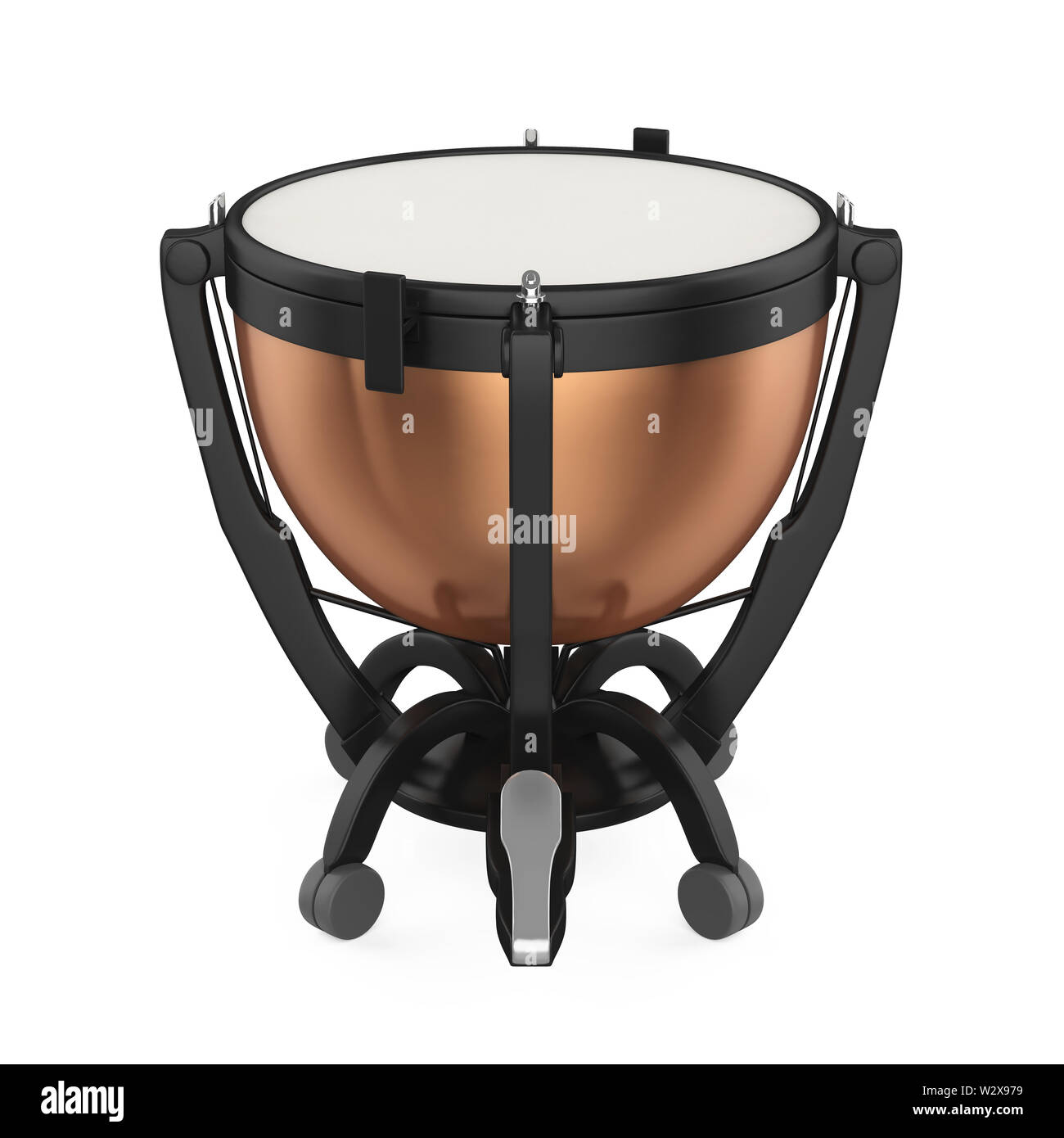 Timpani Musical Instrument isoliert Stockfoto