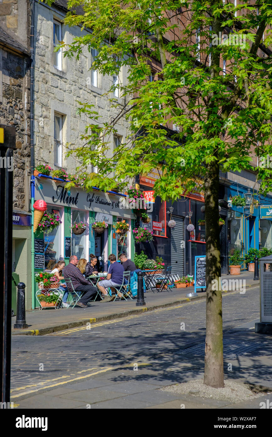 Cafe auf der Baker Street Stirling Stirlingshire Schottland Stockfoto