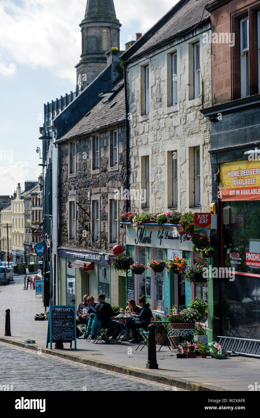 Cafe auf der Baker Street Stirling Stirlingshire Schottland Stockfoto