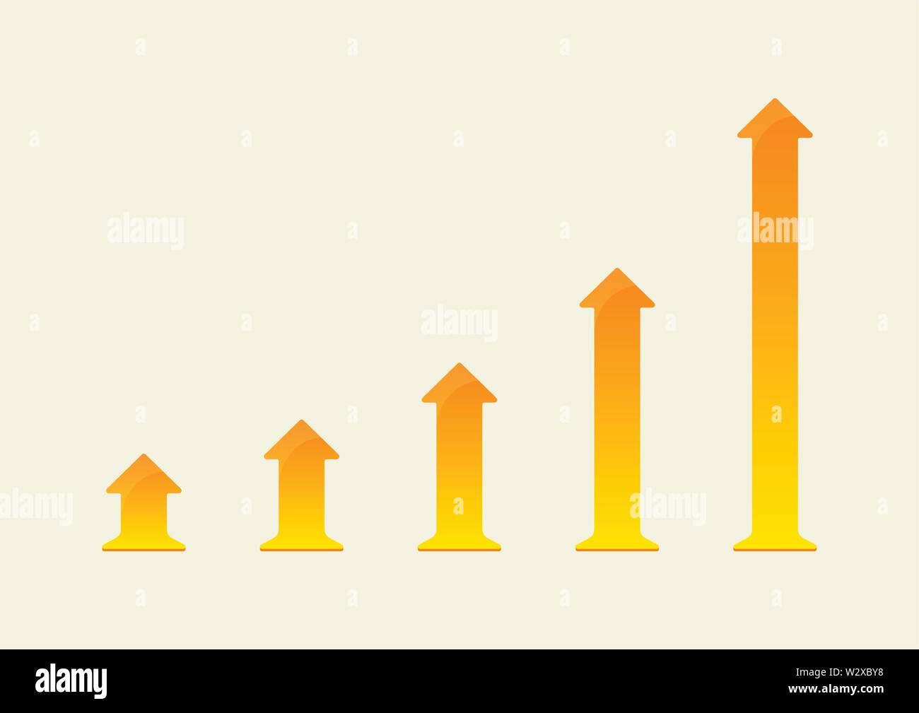 Wachsend oben Pfeil Chart. Vector Illustration Stock Vektor
