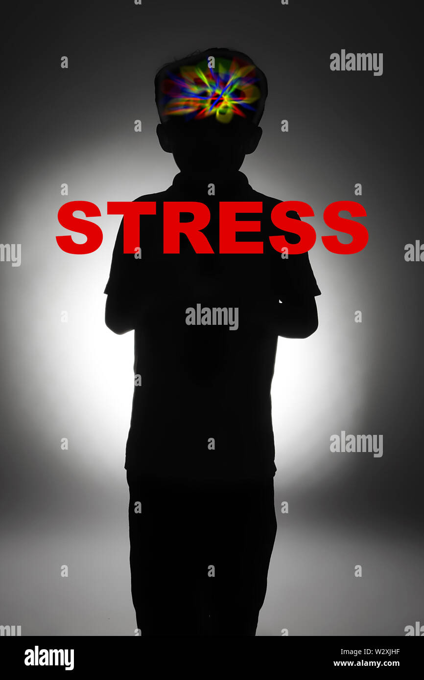Kindesmissbrauch, Stress Stockfoto