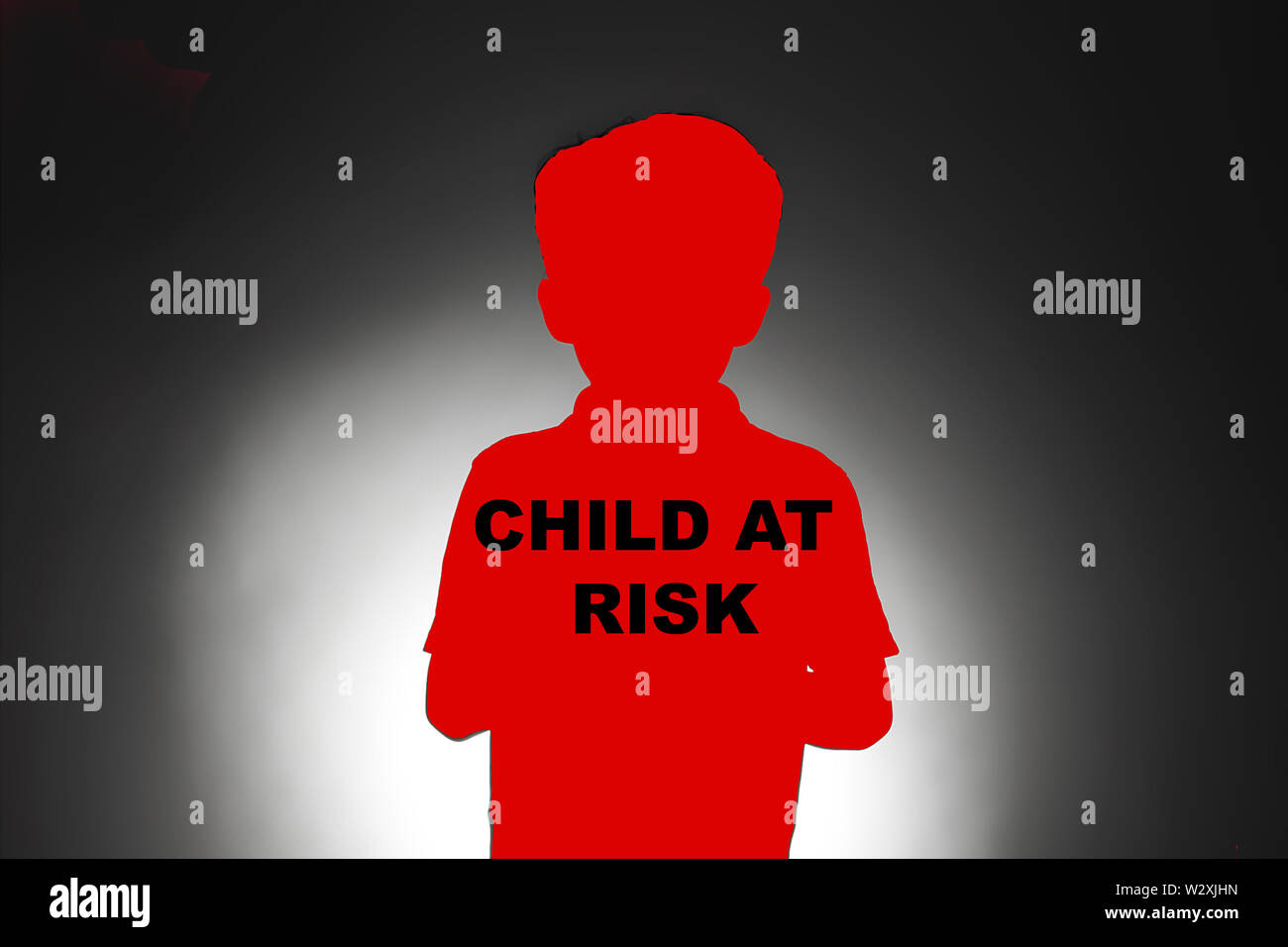 Kinder missbrauchen, Kind an der Gefahr Stockfoto