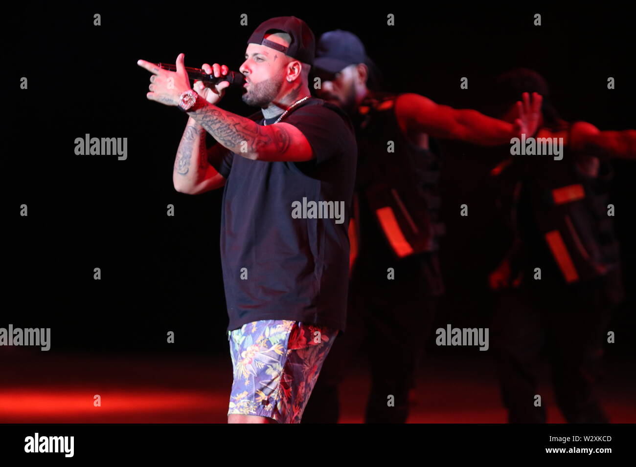 Juli 11, 2019 - 10-7-2019 (Marbella, Malaga) Amerikanische Reggaeton Sänger Nicky Jam durchgeführt, der zum ersten Mal am Starlite Festival in Marbella mit einem vollen absoluten wo er all seine Hits (Bild: © Lorenzo Carnero/ZUMA Kabel sang) Stockfoto