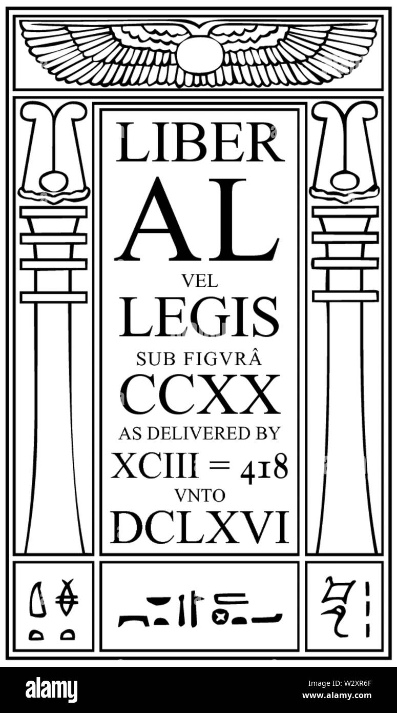 Liber AL Vel Legis Stockfoto