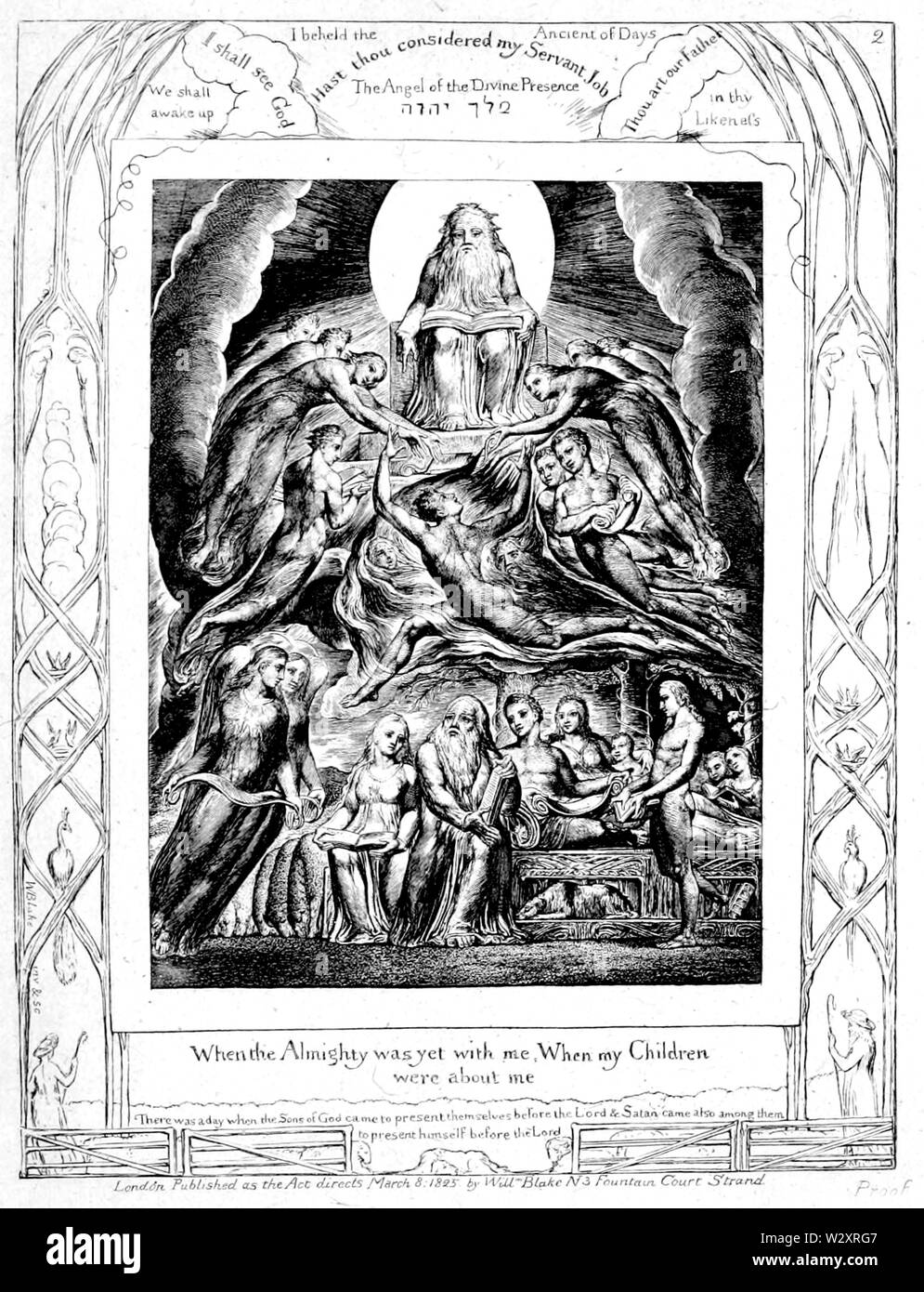 Das Leben von William Blake (1880), Band 2, Job Illustrationen Platte 2 Stockfoto