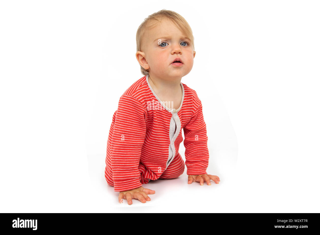 Cute Baby Strampler im Studio Stockfoto