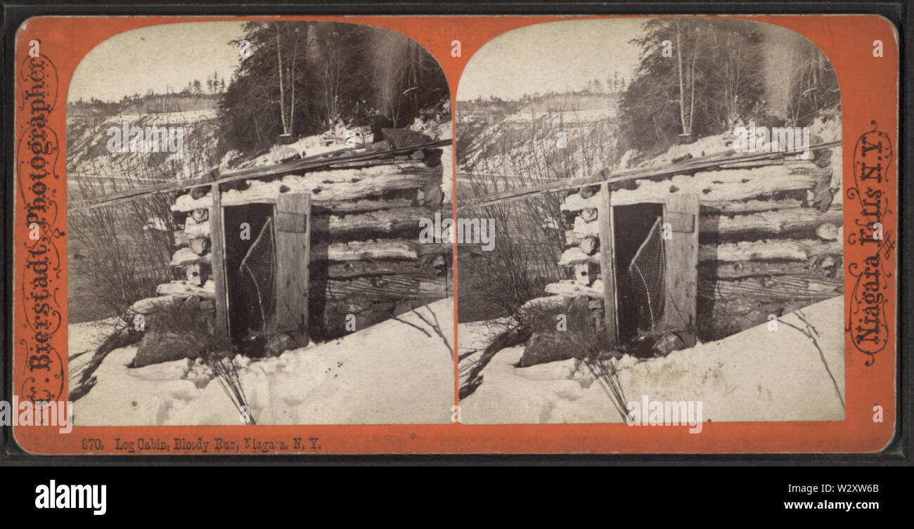 Blockhaus, blutige, Niagara, NY, von Robert N Dennis Sammlung von stereoskopische Ansichten 2. Stockfoto