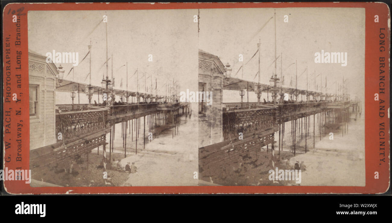 Long Branch Pier, von Robert N Dennis Sammlung von stereoskopische Ansichten Stockfoto